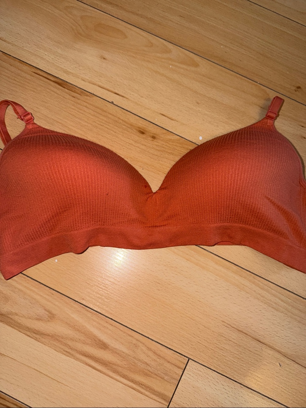 Joe Fresh Seamless Rust Orange layered Bra